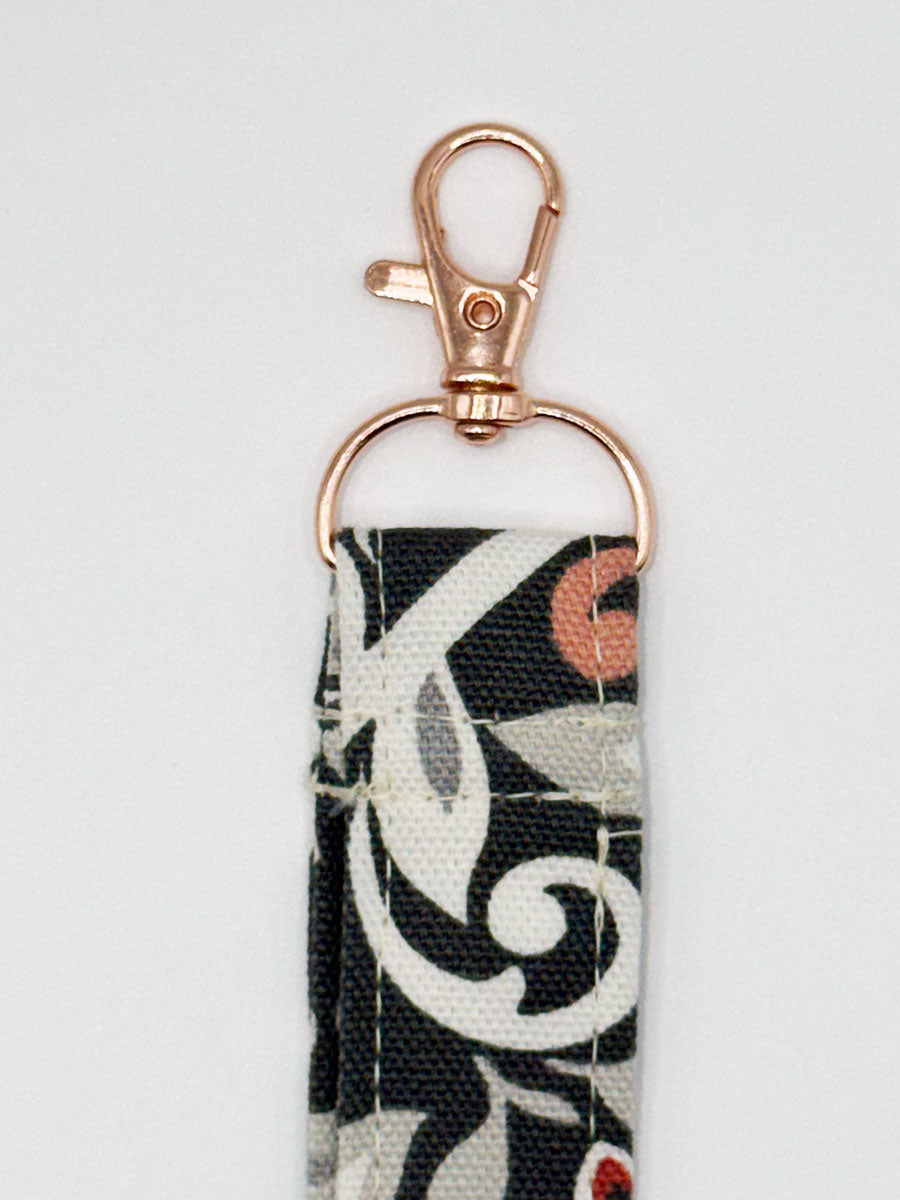 Key Fobs - Fabric // Floral Baroque Scroll