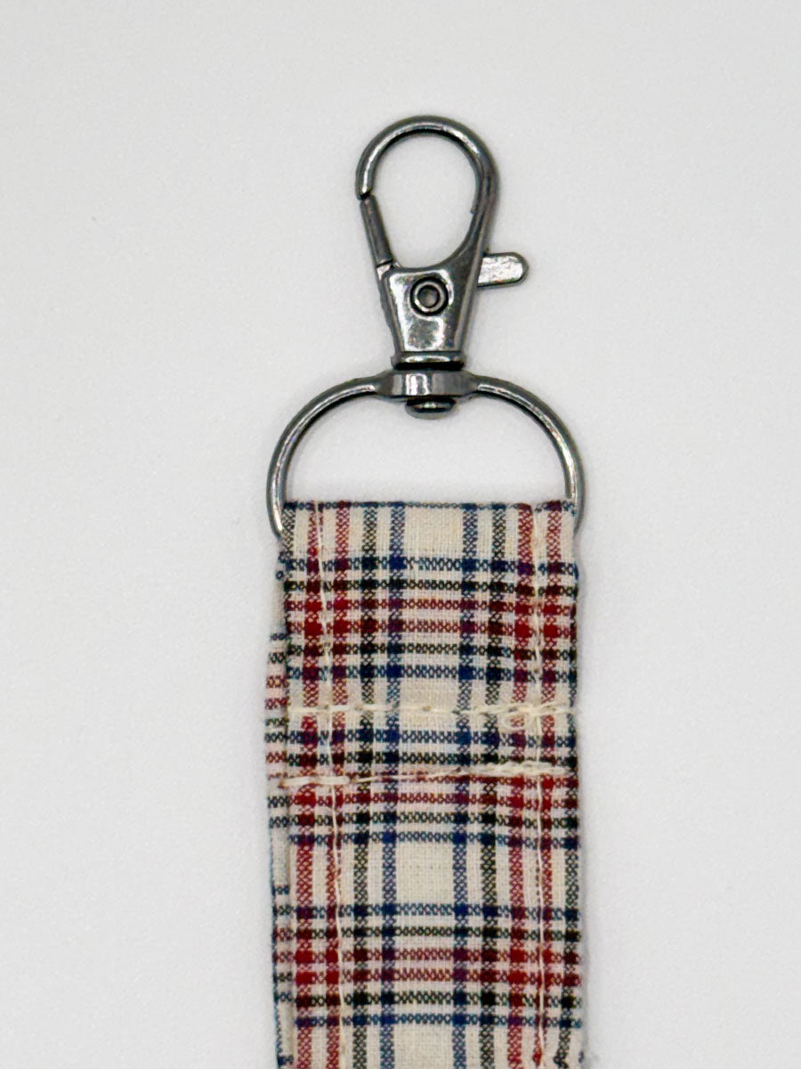 Key Fobs - Fabric // Classic Red & Navy Prep Plaid