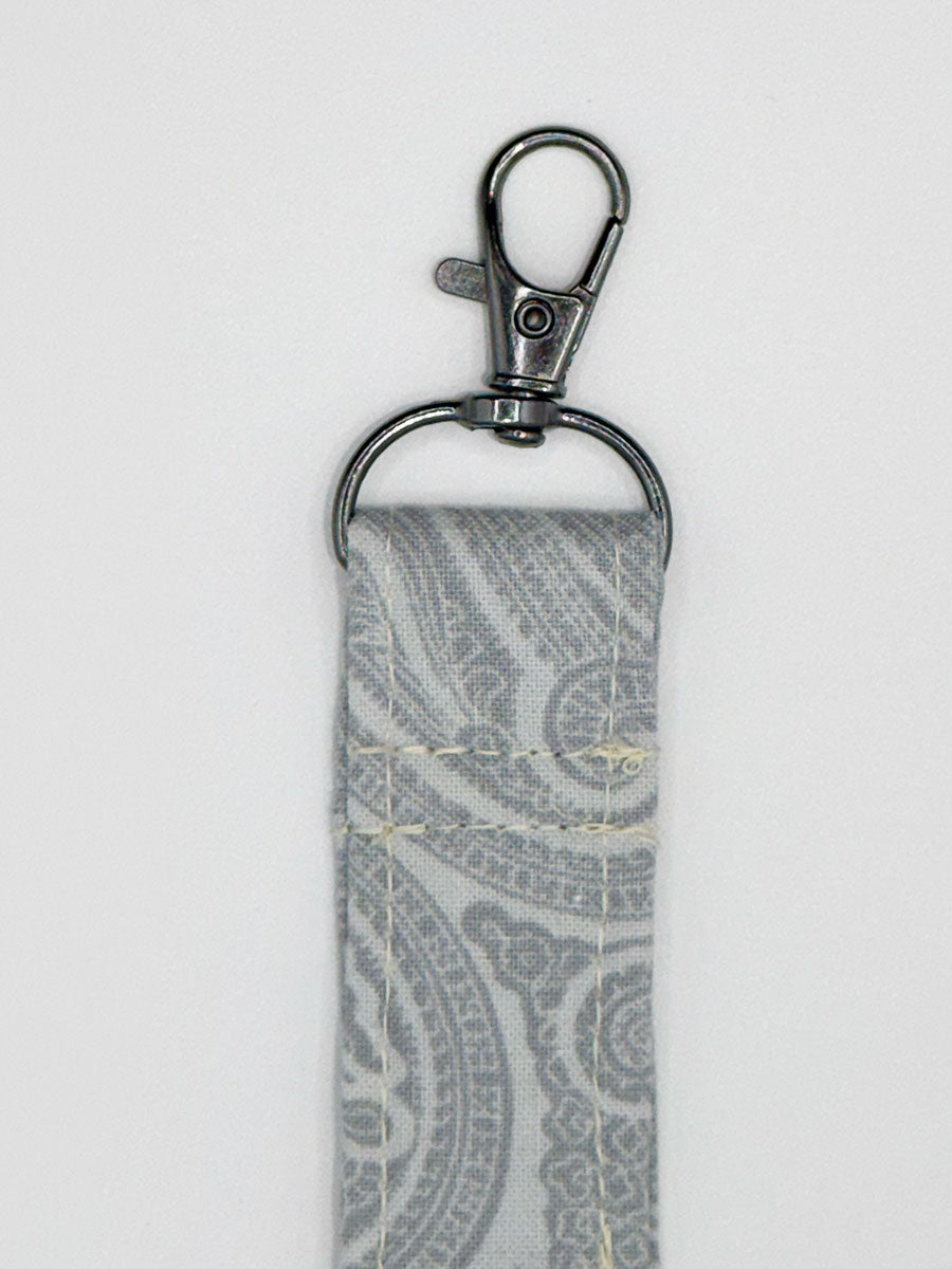 Key Fobs - Fabric // Grey Paisley