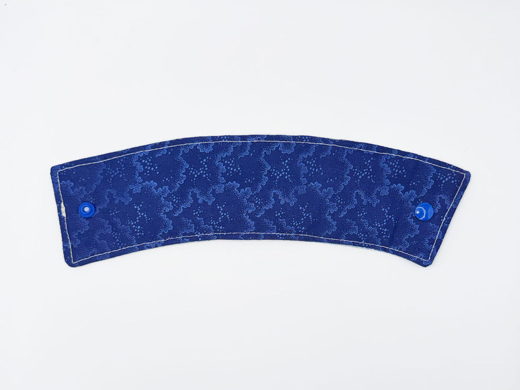 Coffee Sleeve // Blue Paisley & Blue Accent
