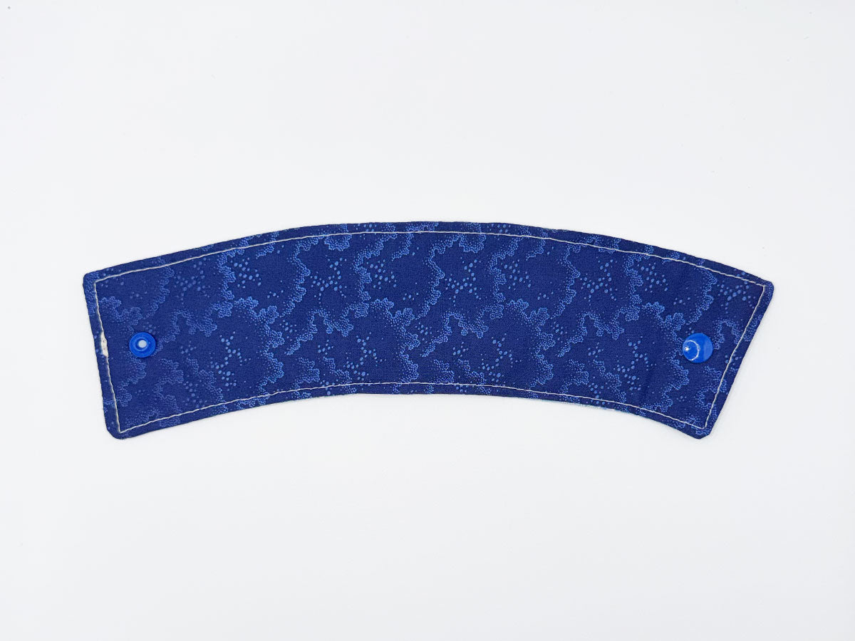 Coffee Sleeve // Blue Paisley & Blue Accent