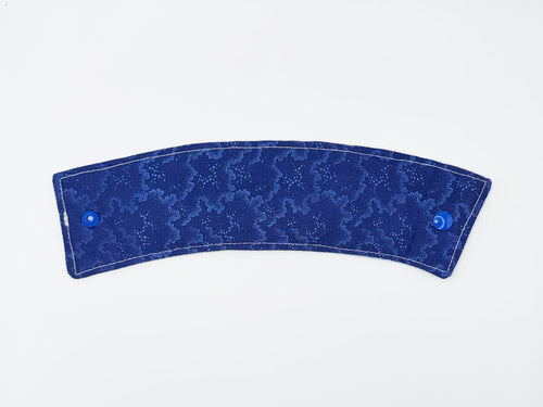 Coffee Sleeve // Blue Paisley & Blue Accent