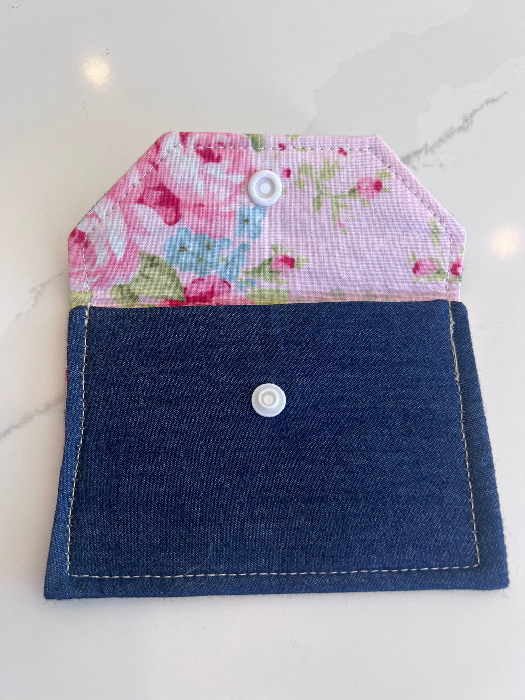 Snap Wallet - Denim // Made to Order