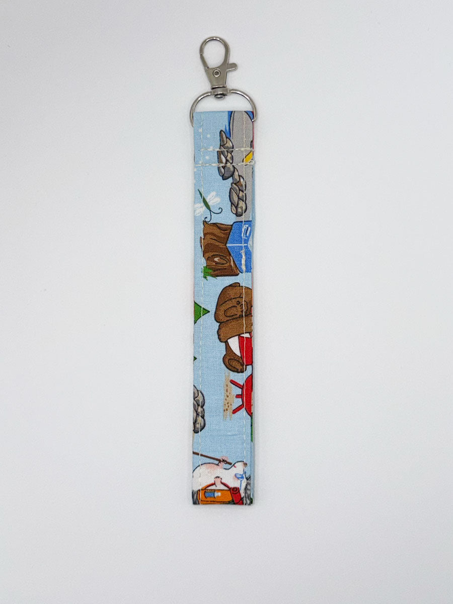 Key Fobs - Fabric // Woodland Camp Critters