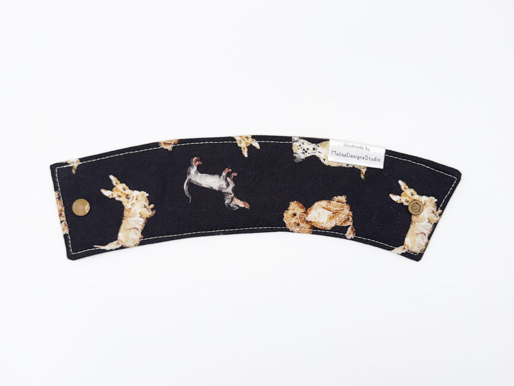 Coffee Sleeve // Dogs & Brown Accent