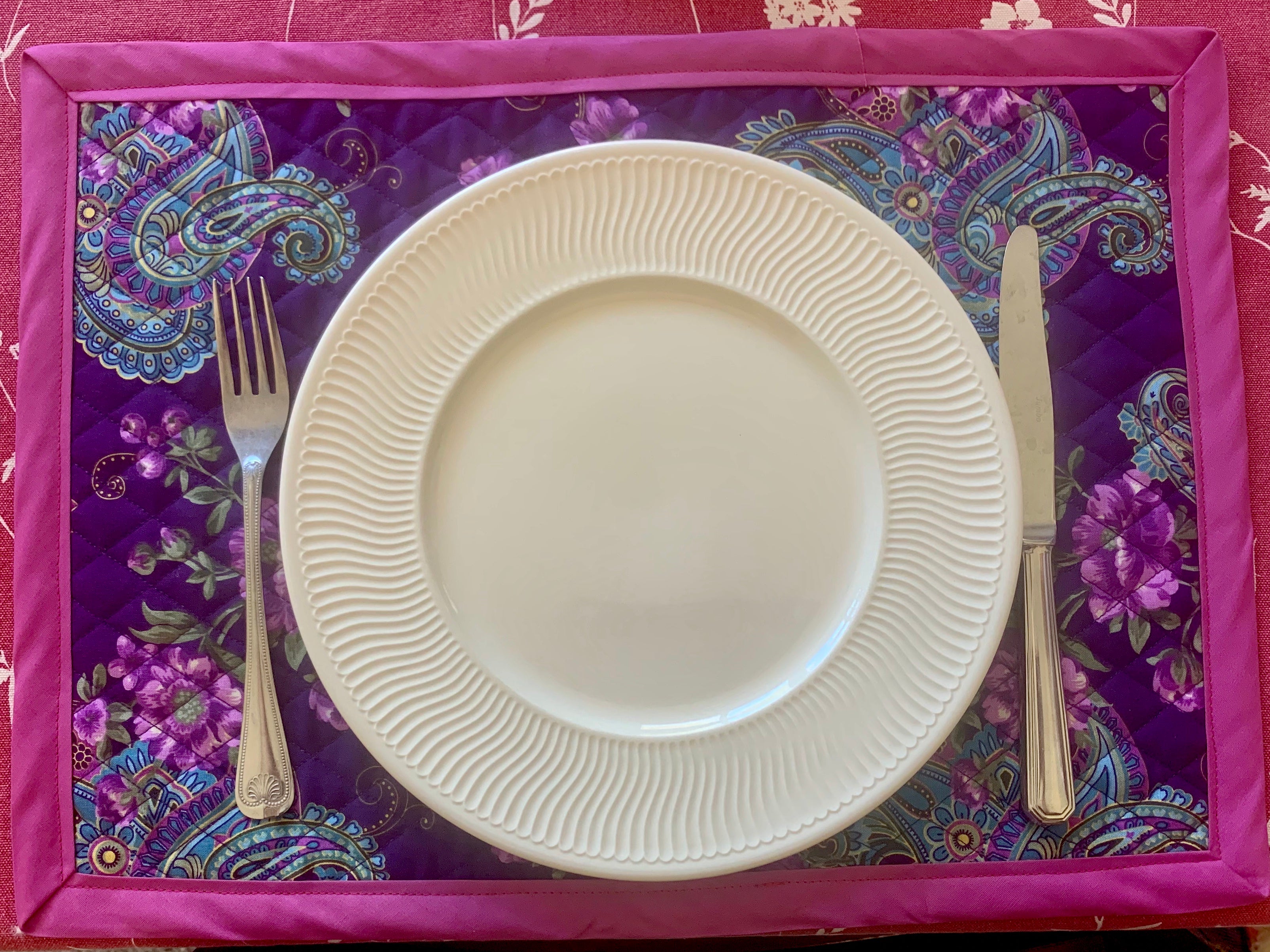 Reversible Quilted Placemats // Set of 2 or 4, Made to Order