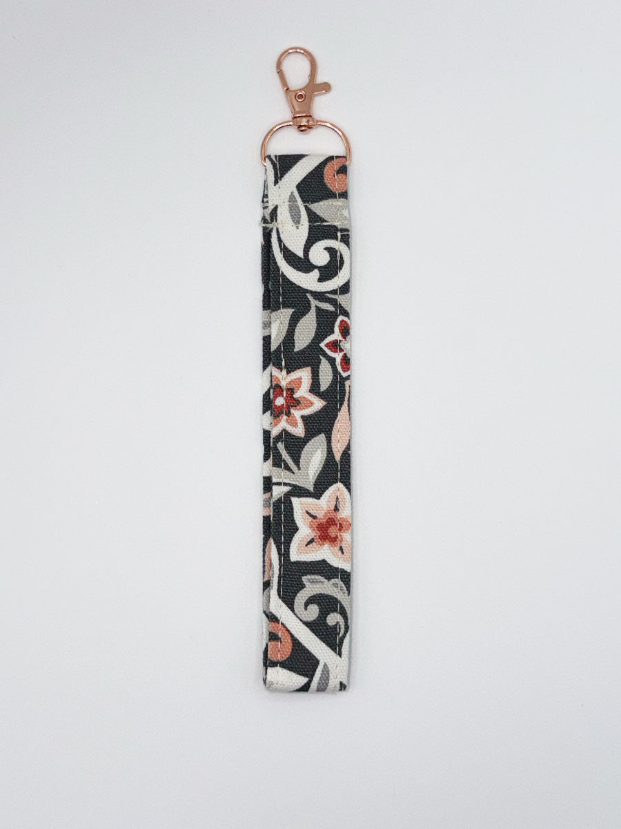 Key Fobs - Fabric // Floral Baroque Scroll