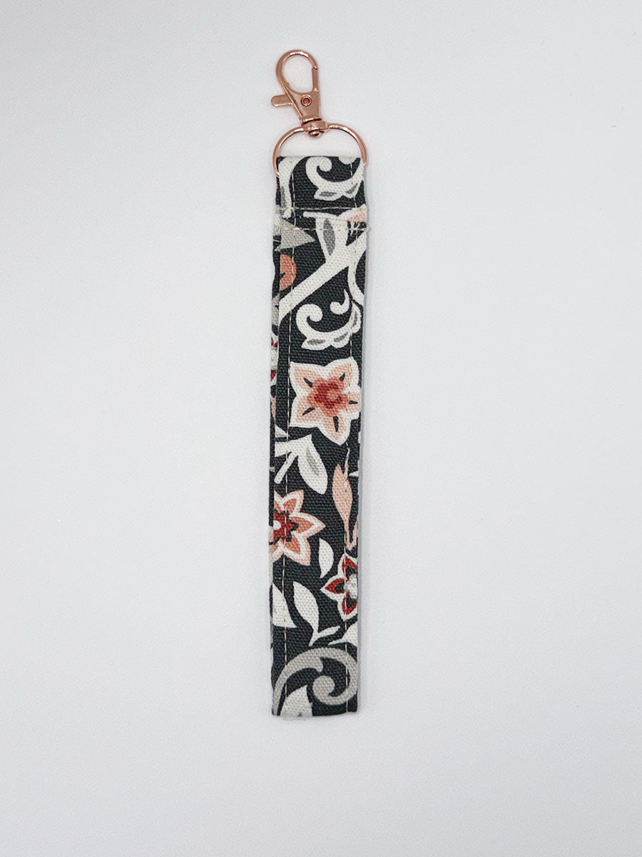 Key Fobs - Fabric // Floral Baroque Scroll