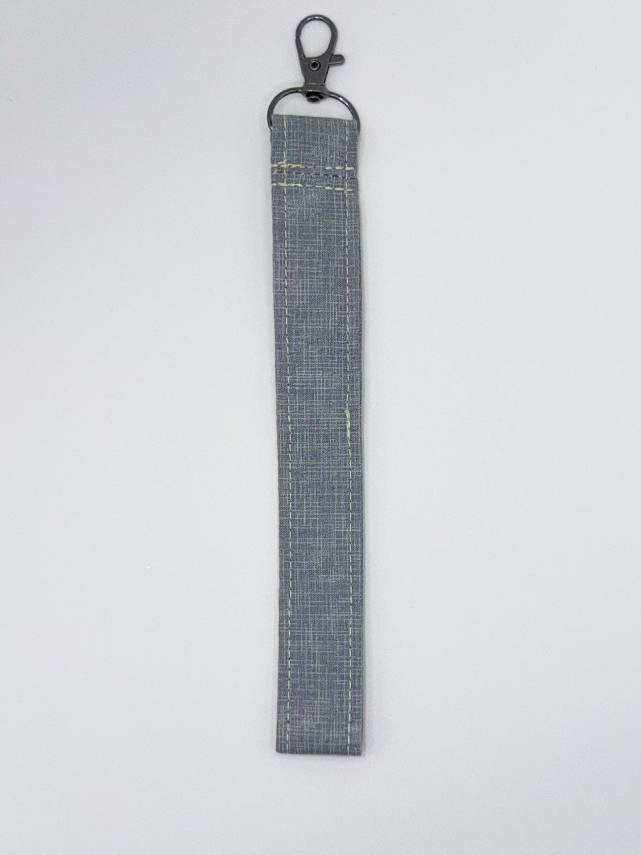 Key Fobs - Fabric // Slate Windowpane Grid
