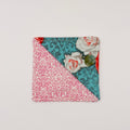 Fabric Bookmark // Pink Damask with Roses on Teal Damask