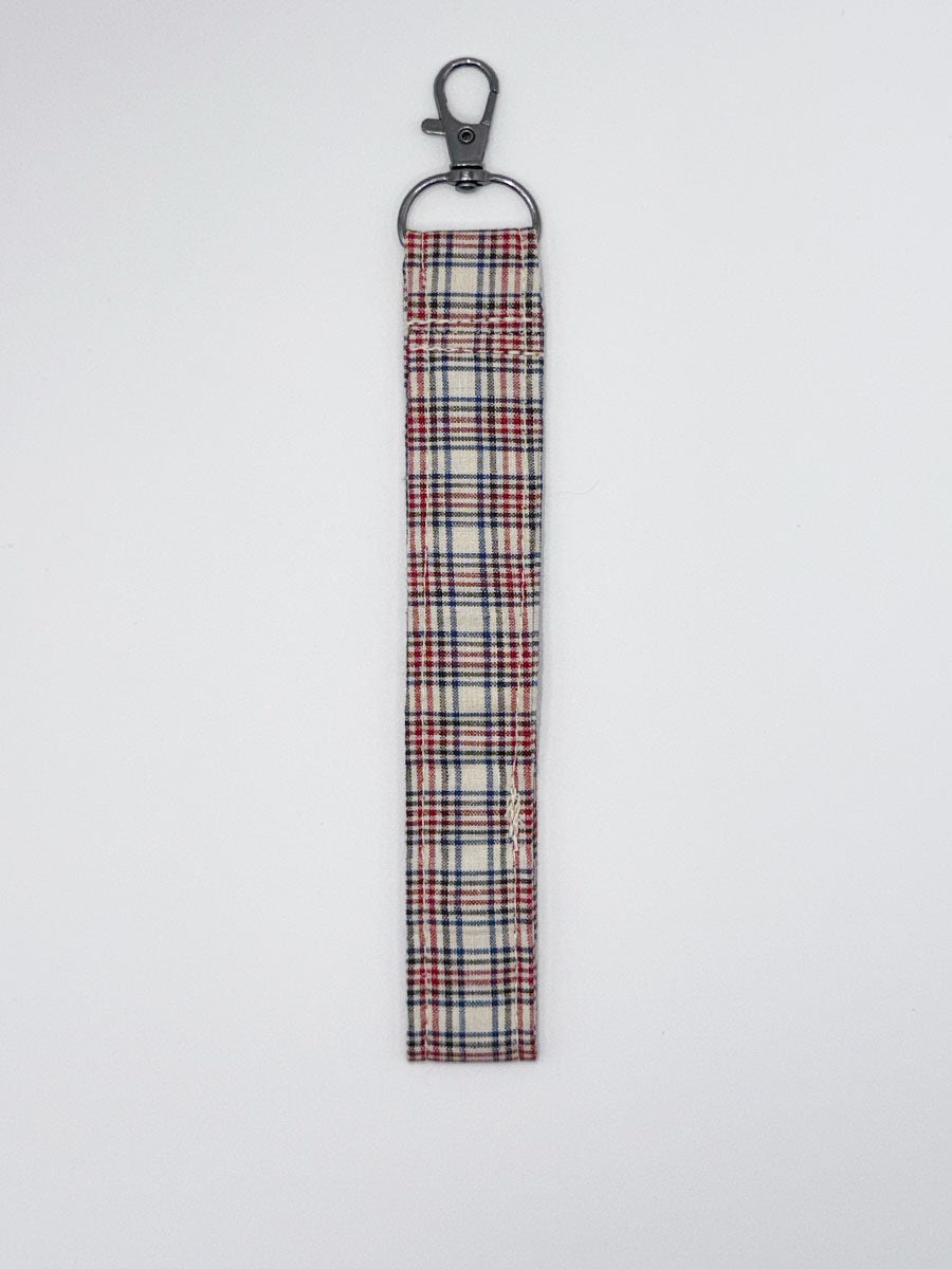 Key Fobs - Fabric // Classic Red & Navy Prep Plaid