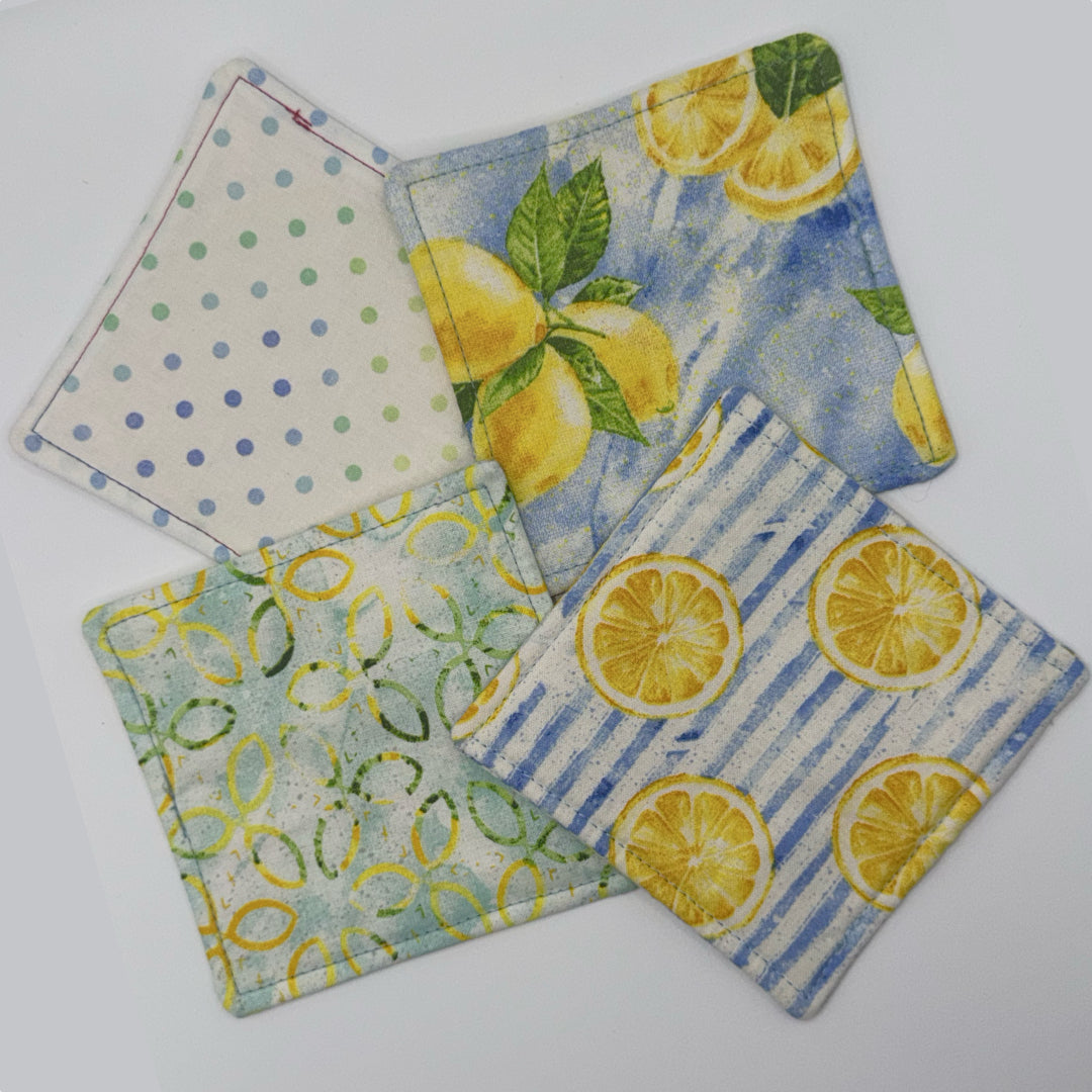 Fabric Coasters (Set of 4) // Lemons