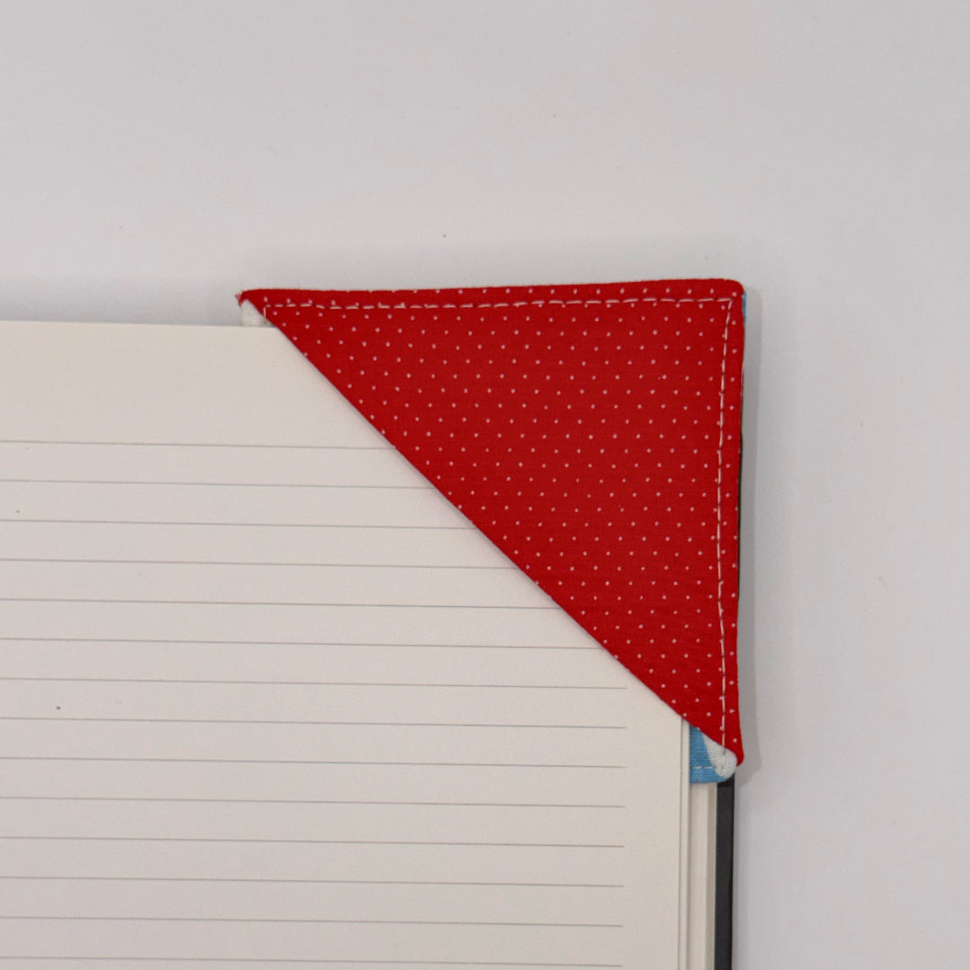 Fabric Bookmark // Whales with Red dots
