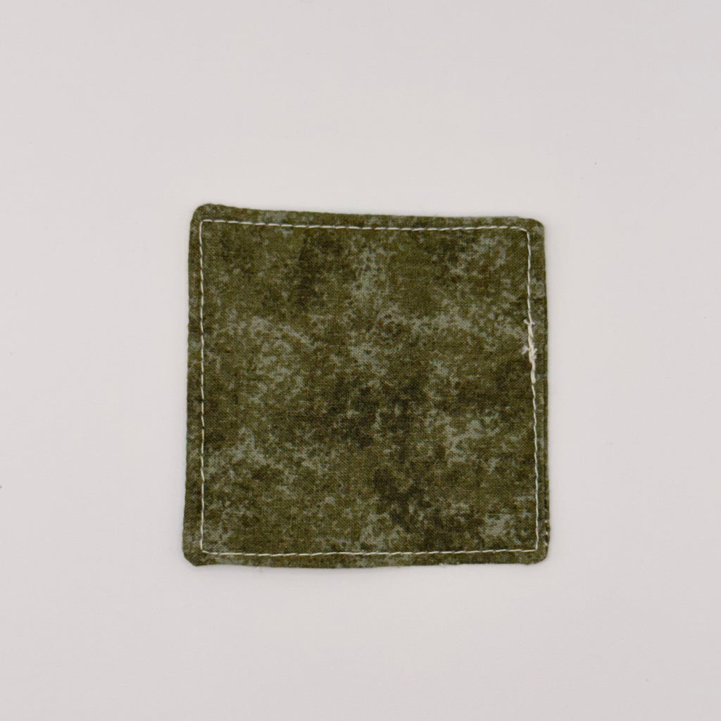Fabric Bookmark // Mossy green with Camping vibes