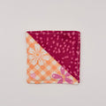 Fabric Bookmark // Orange gingham with Pink dots