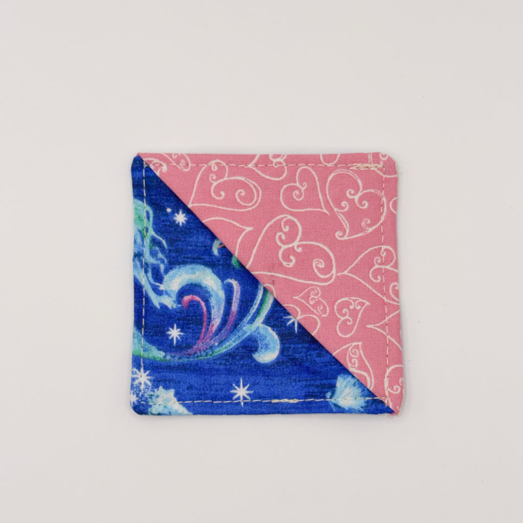 Fabric Bookmark // Mermaids with Pink Accent