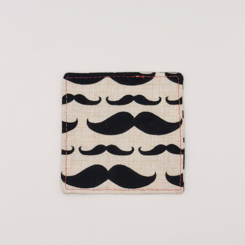 Fabric Bookmark // Mustache with Red plaid