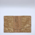 Cork Clutch // Gold Embellished & Natural Cork