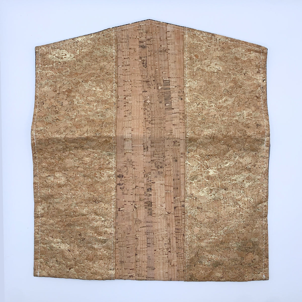 Cork Clutch // Gold Embellished & Natural Cork