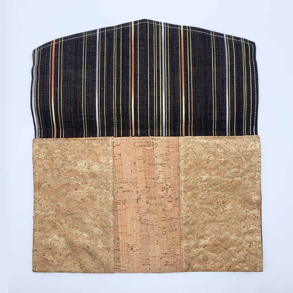 Cork Clutch // Gold Embellished & Natural Cork