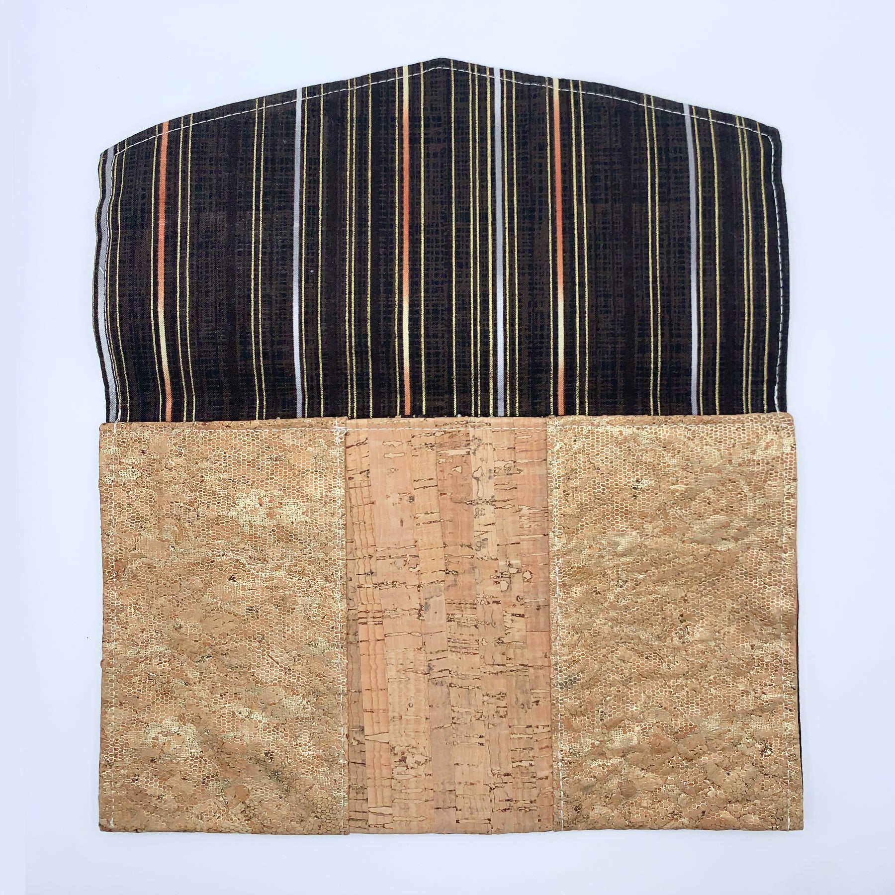 Cork Clutch // Gold Embellished & Natural Cork