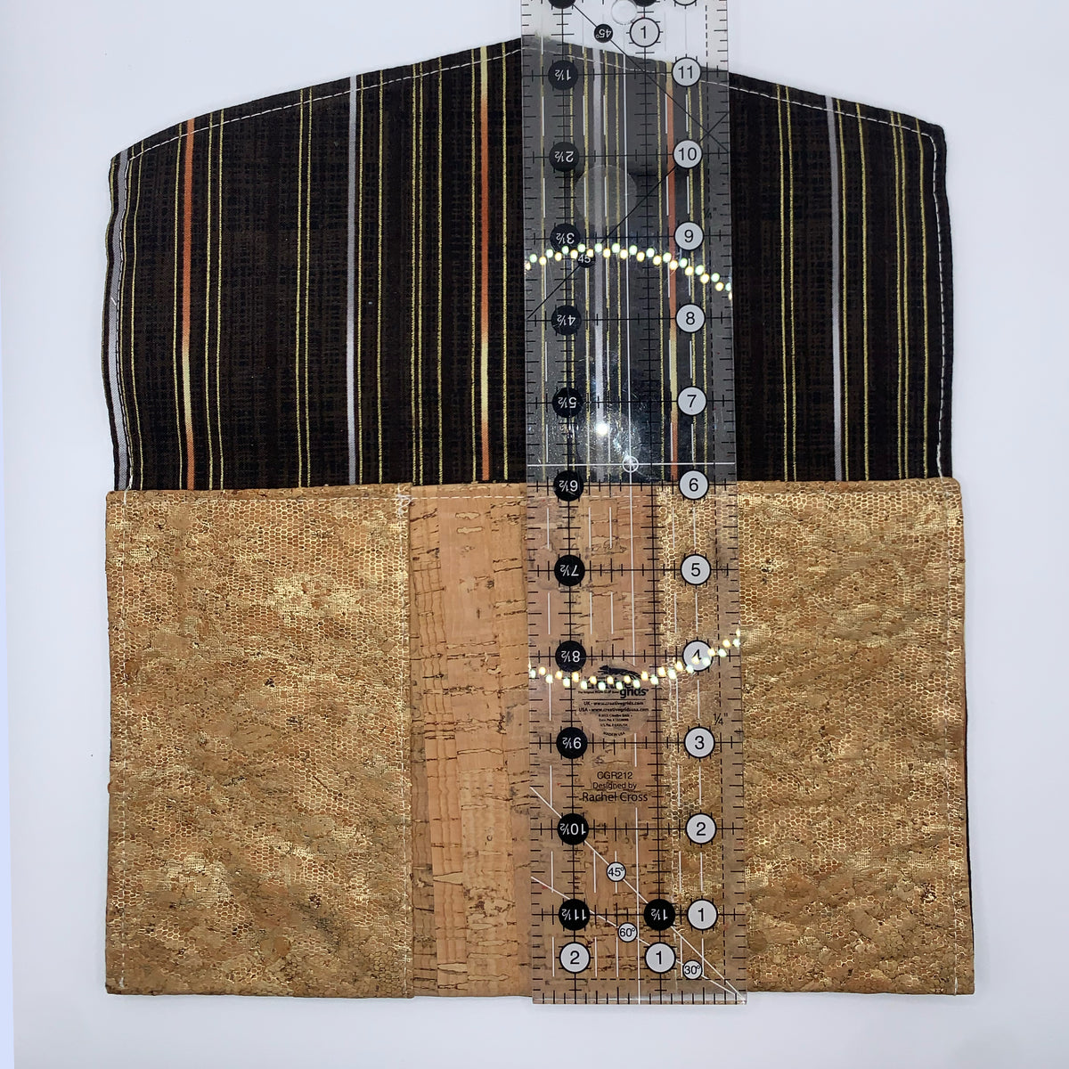 Cork Clutch // Gold Embellished & Natural Cork