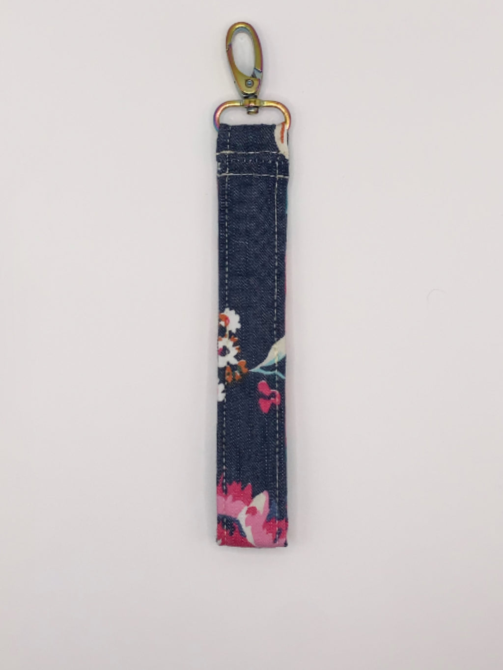 Key Fobs - Fabric // Floral Denim from Türkiye
