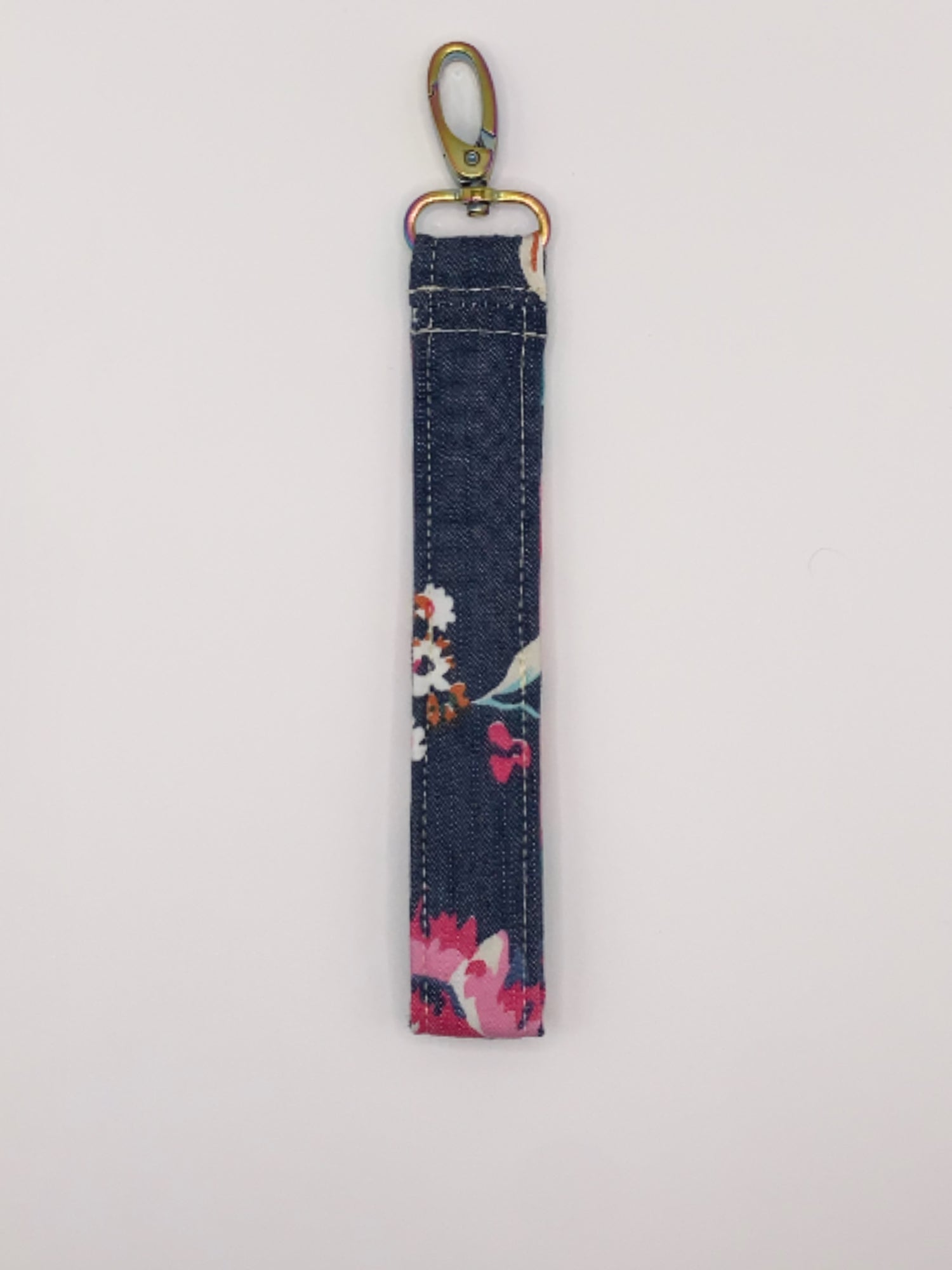 Key Fobs - Fabric // Floral Denim from Türkiye